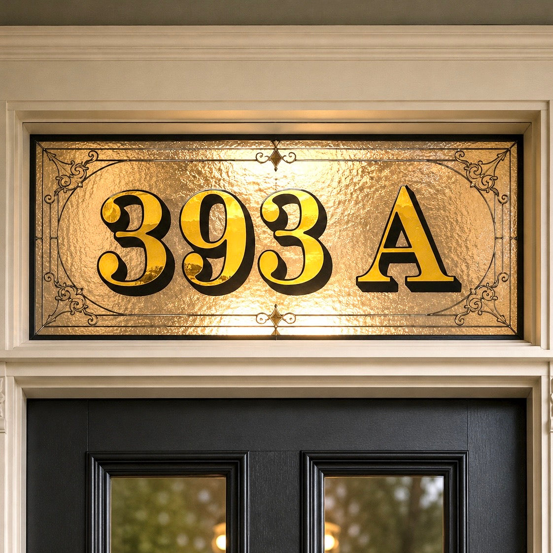 Custom Gold & Black Heritage Lettering & Numbers | Architectural Vinyl