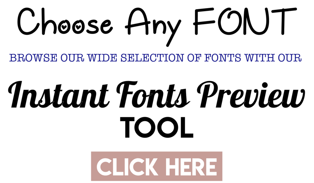 Instruction card directing shoppers to Instant Fonts Preview