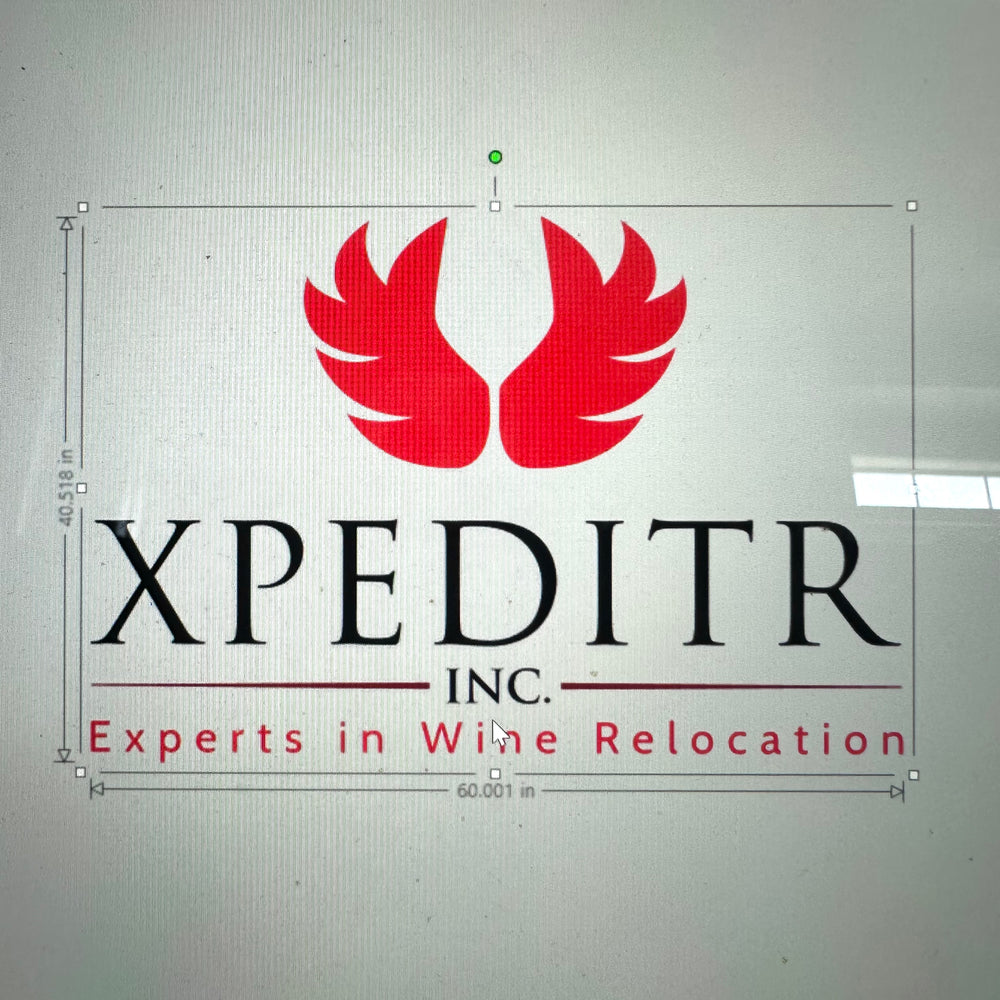 Design editor showing XPEDITR Inc. logo
