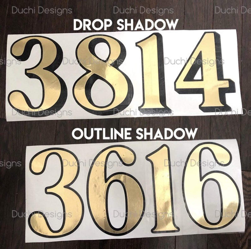 Drop shadow 3814 and outline shadow 3616 comparison