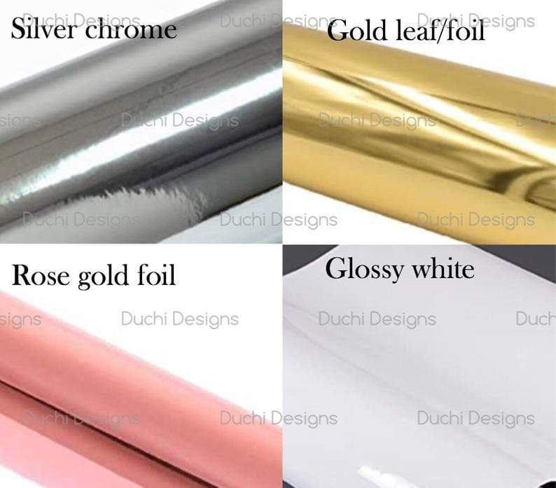 Gold vinyl finish comparison chart