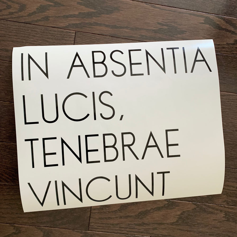 Latin quote lettering