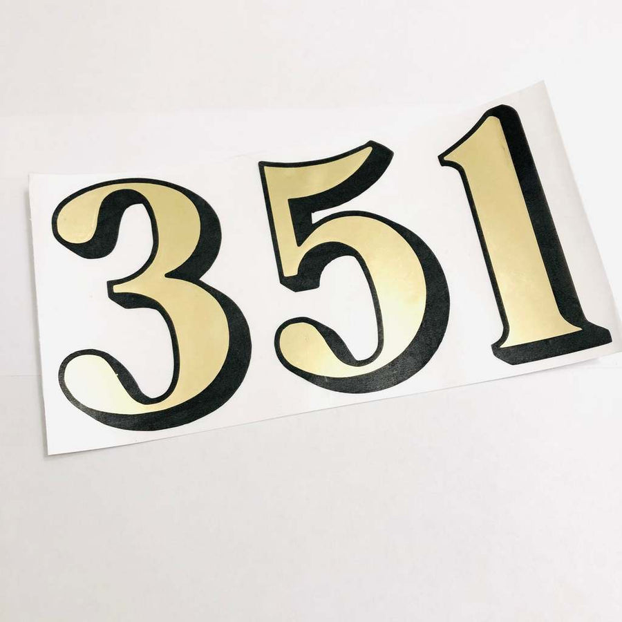 Custom Gold Transom Address Numbers for Fanlight or Windows