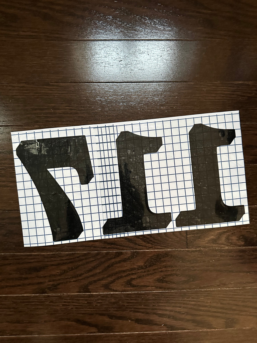 Reverse Cut Gold Leaf and Black Shadow Historic House Numbers Vinyl De ...