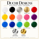 Vertical vinyl decal font chart