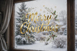 Merry Christmas window decal finish options