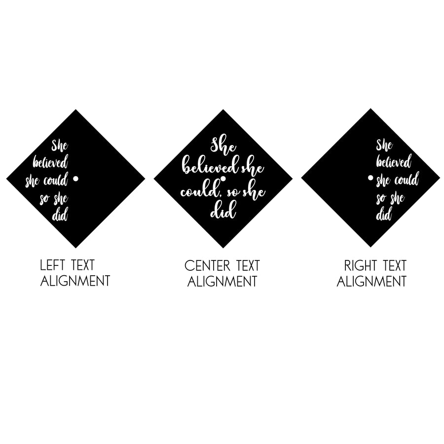 Custom Lettering for Graduation Cap – Duchi Designs
