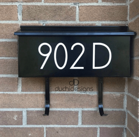 Modern House Numbers mailbox numbers vinyl decals – Duchi Designs