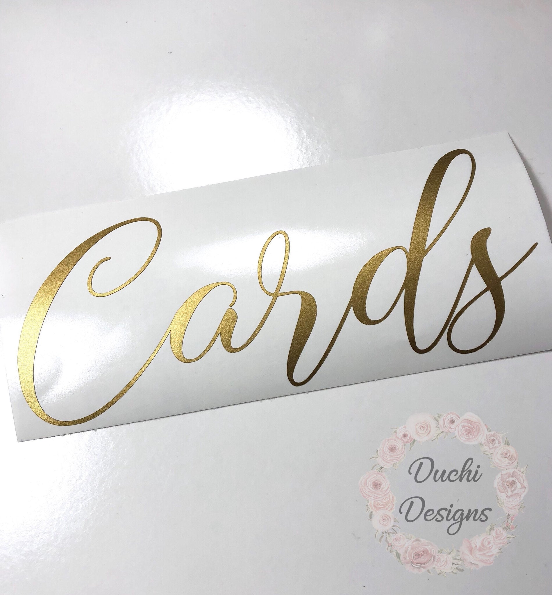 Customized Card Box Stickers Removable Vinyl Personalized Wedding