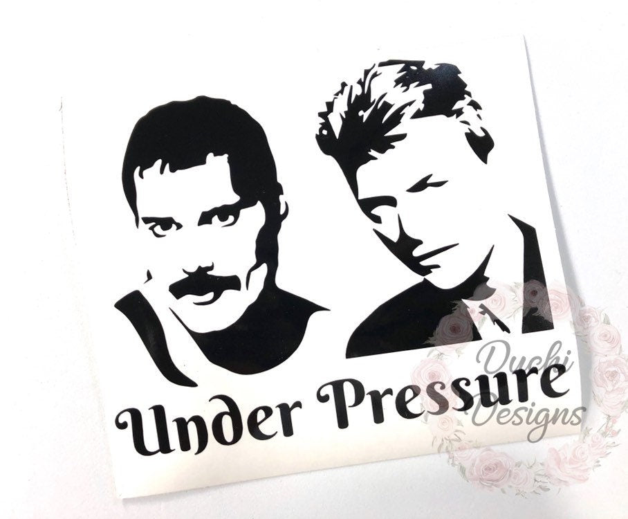 Black Under Pressure portraits decal on backing paper