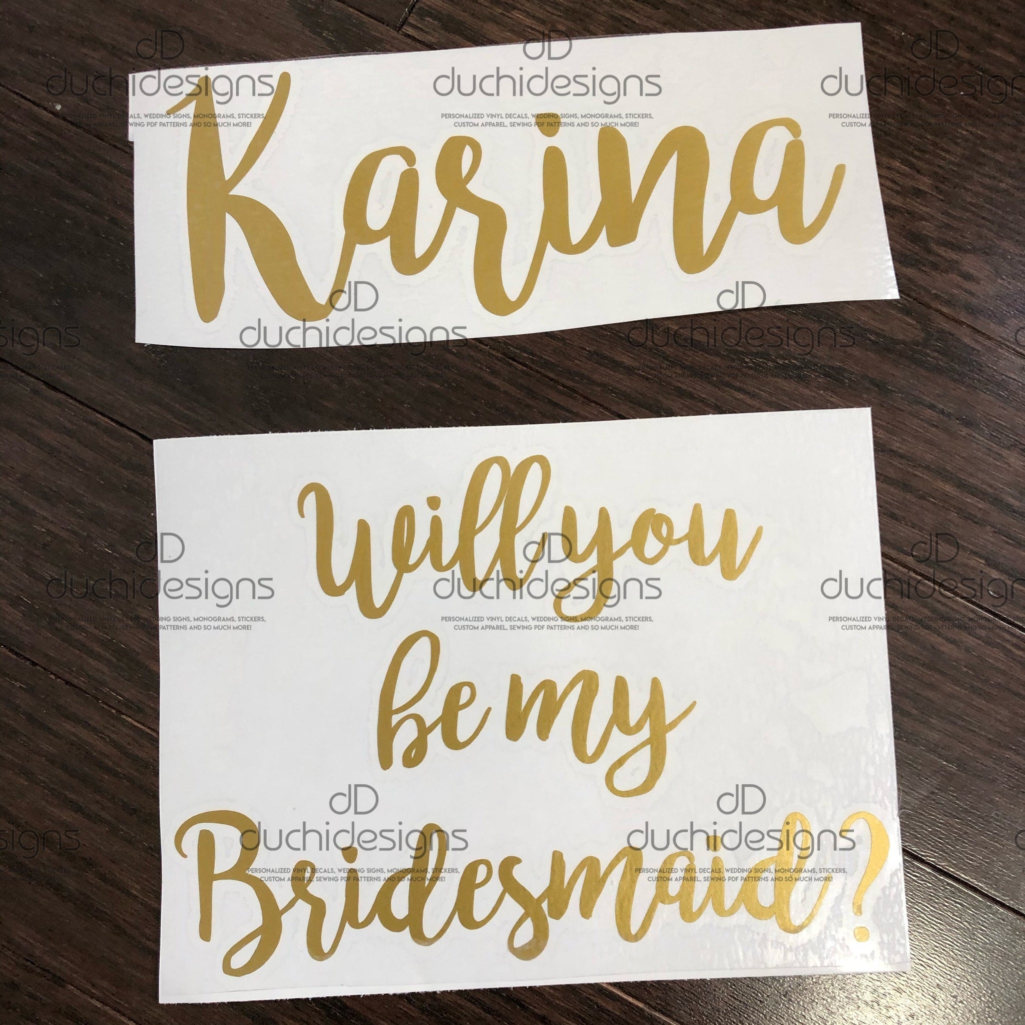 Custom order - bridesmaid decals outlets