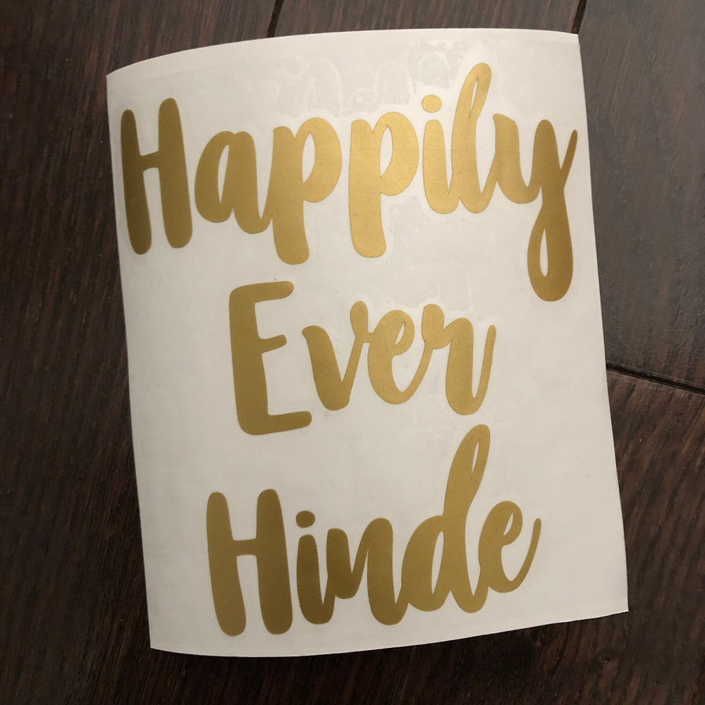 Gold Happily Ever Hinde wedding lettering