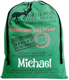 Green Michael reindeer Christmas sack