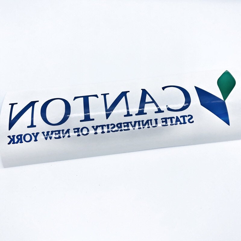Reverse-oriented Canton university decal