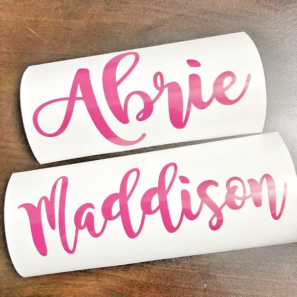 Custom Script Cursive Font Name Vinyl Decal Sticker Tumbler Car Window Gift