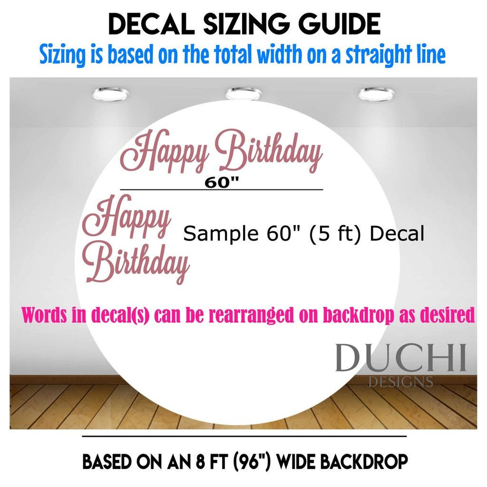 Birthday lettering width measurement diagram
