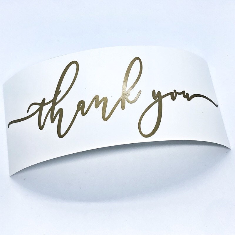 Thank you Vinyl Decal for Wedding – Duchi Designs